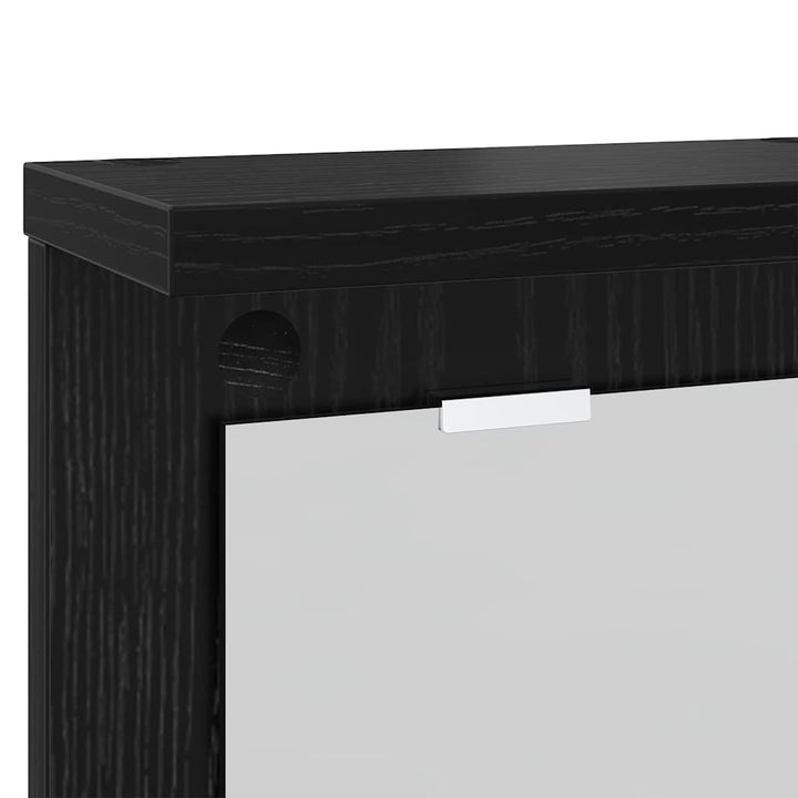 Vægmonteret Jakkeholder Vægmonteret Sort eg 85 x 10 x 45 cm