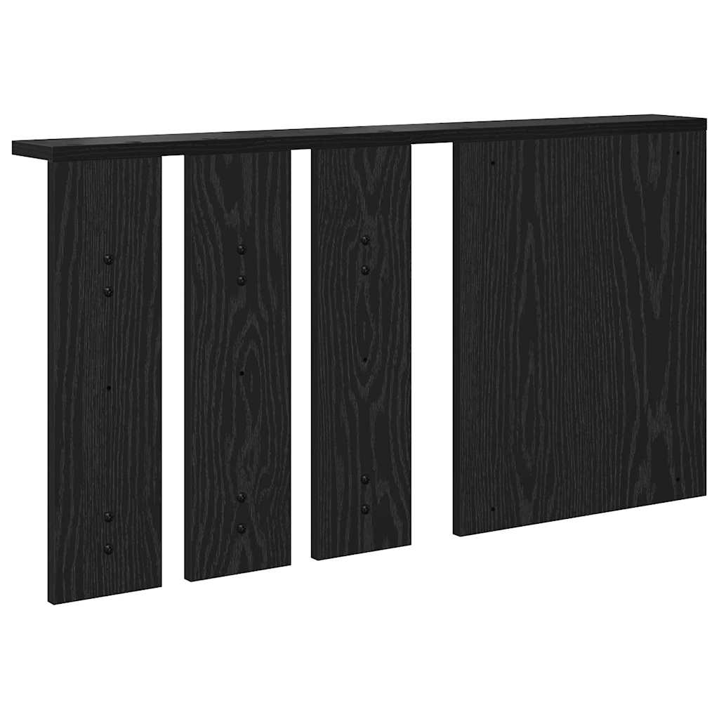 Vægmonteret Jakkeholder Vægmonteret Sort eg 85 x 10 x 45 cm