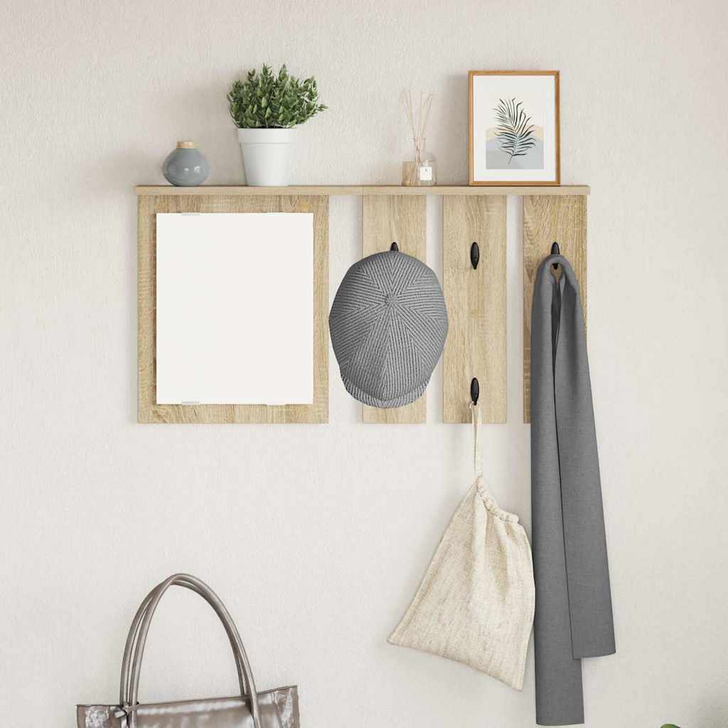 Vægmonteret Jakkeholder Vægmonteret Sonoma-eg 85 x 10 x 45 cm