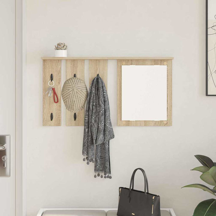 Vægmonteret Jakkeholder Vægmonteret Sonoma-eg 85 x 10 x 45 cm