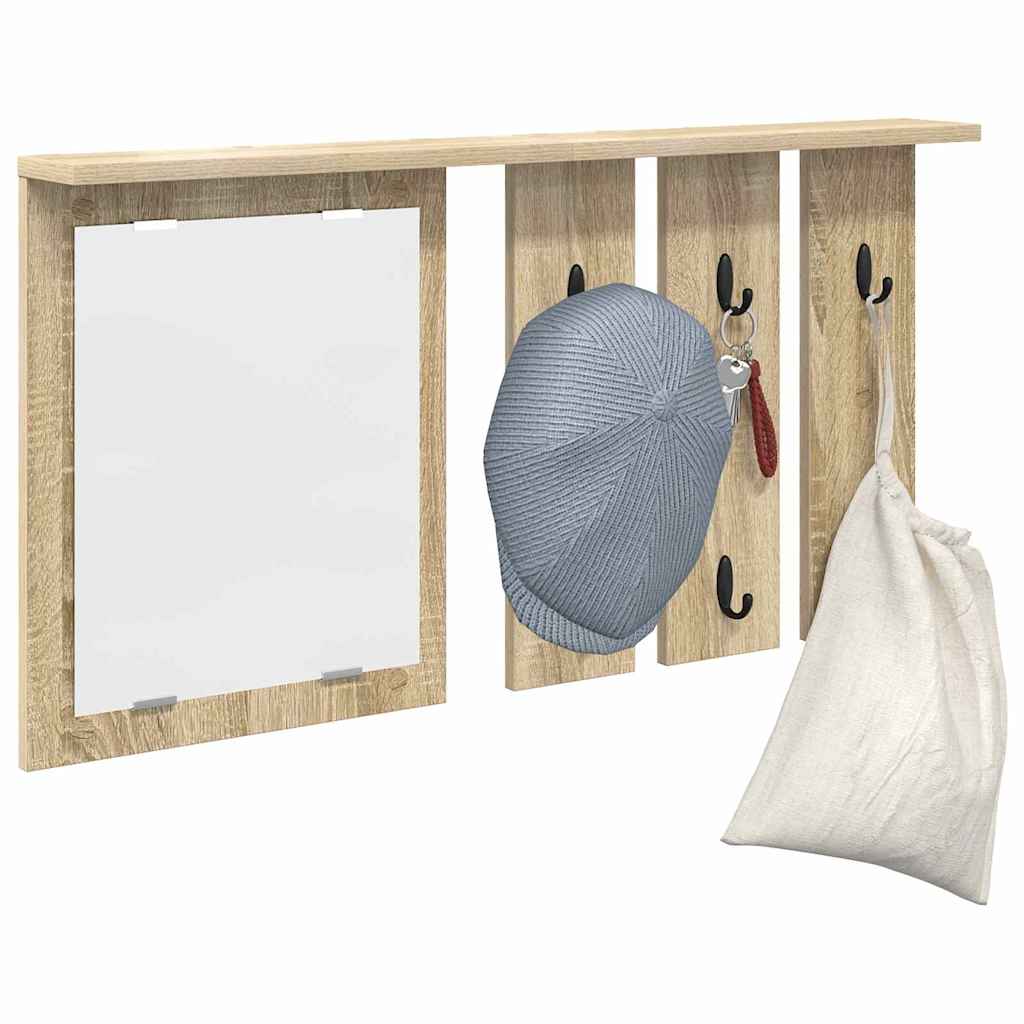Vægmonteret Jakkeholder Vægmonteret Sonoma-eg 85 x 10 x 45 cm