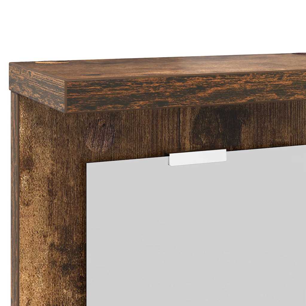 Vægmonteret Jakkeholder med hylde Røget eg 85 x 10 x 45 cm