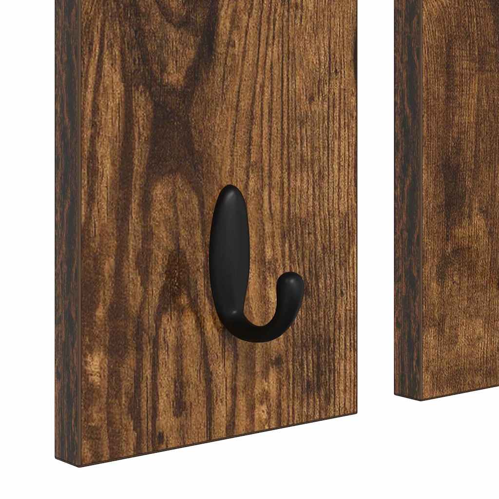 Vægmonteret Jakkeholder med hylde Røget eg 85 x 10 x 45 cm