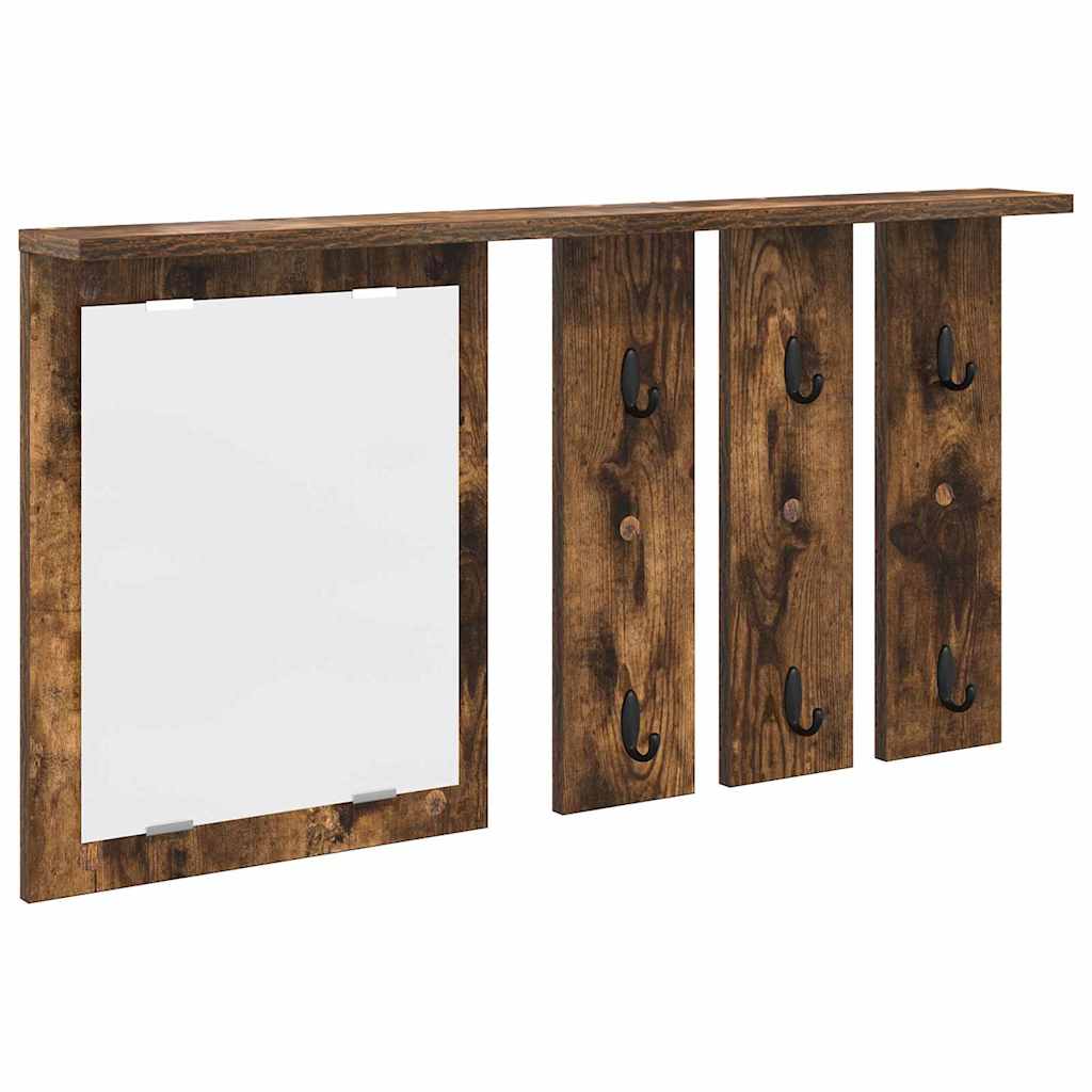 Vægmonteret Jakkeholder med hylde Røget eg 85 x 10 x 45 cm