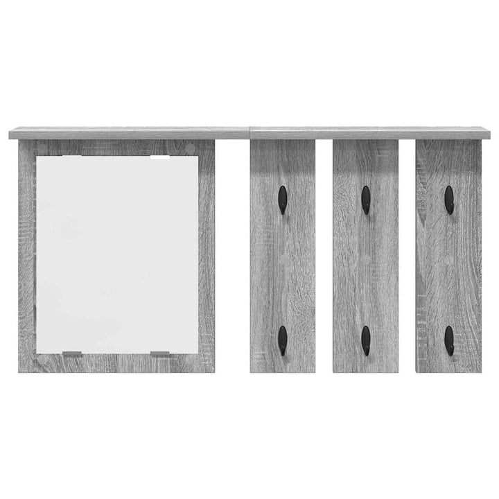 Vægmonteret Jakkeholder med hylde Grå sonoma-eg 85 x 10 x 45 cm