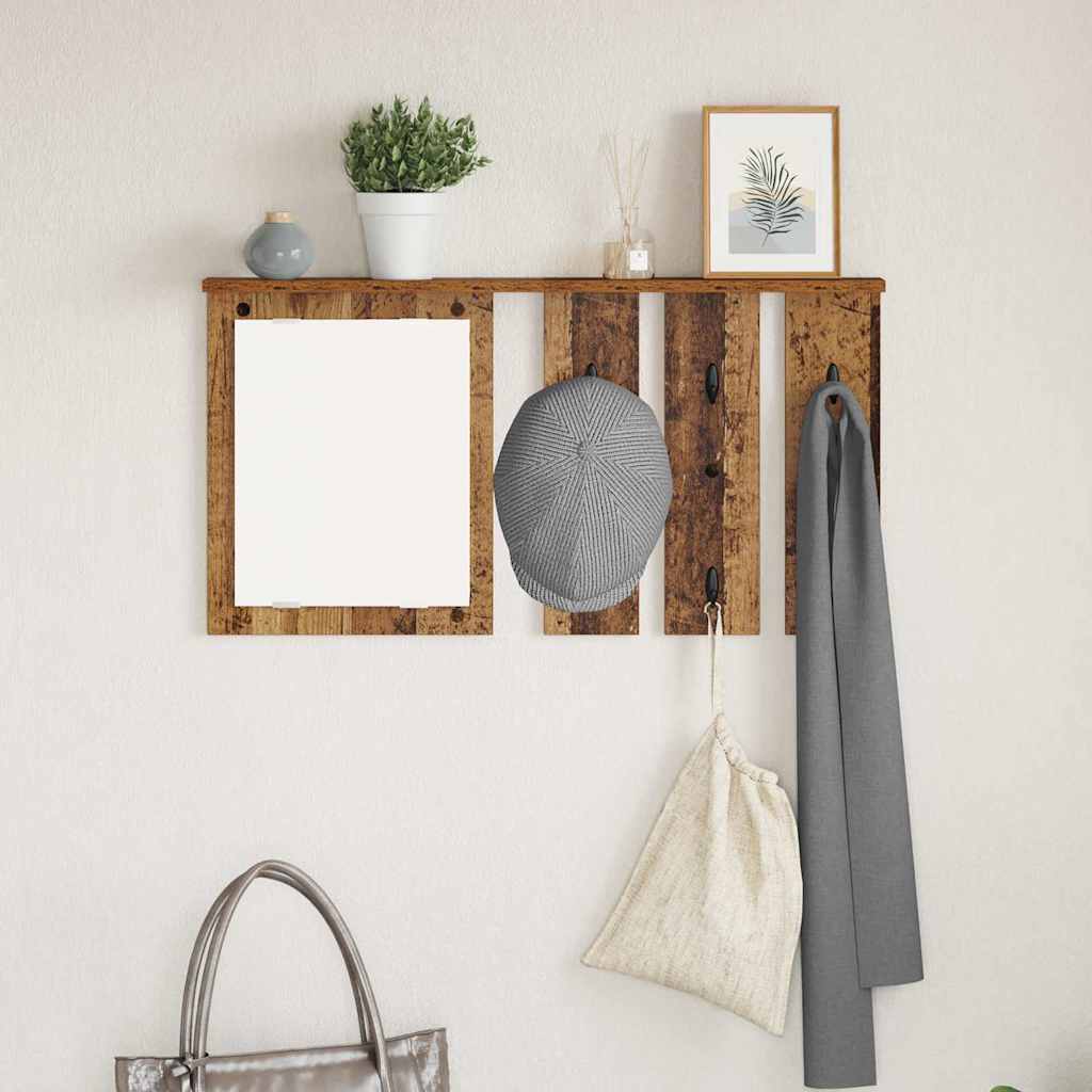 Vægmonteret Jakkeholder Vægmonteret Gammelt træ 85 x 10 x 45 cm