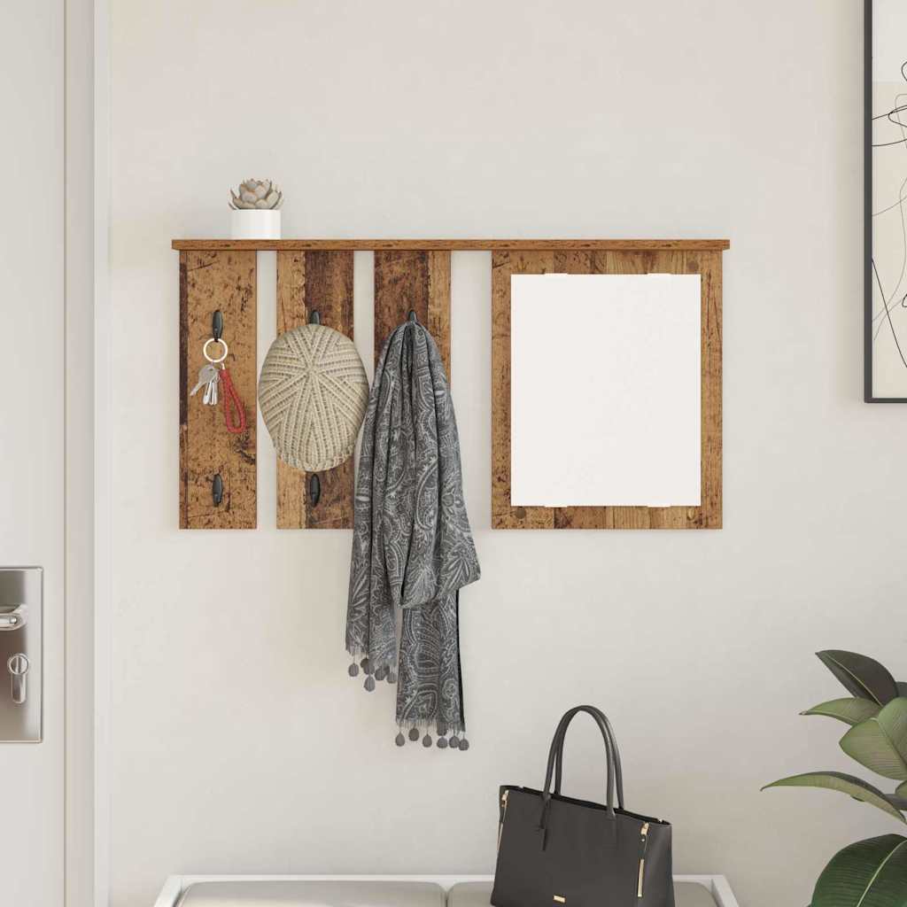 Vægmonteret Jakkeholder Vægmonteret Gammelt træ 85 x 10 x 45 cm