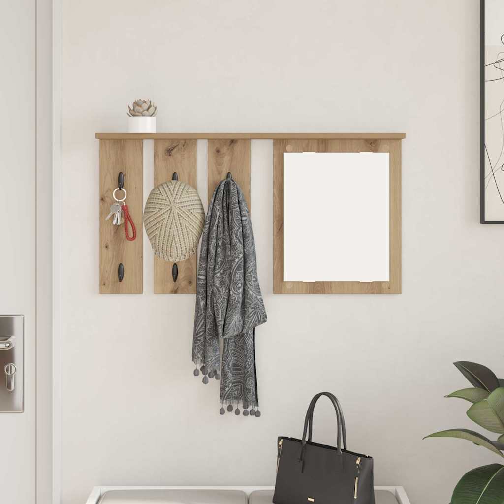 Vægmonteret Jakkeholder med hylde artisan eg 85 x 10 x 45 cm