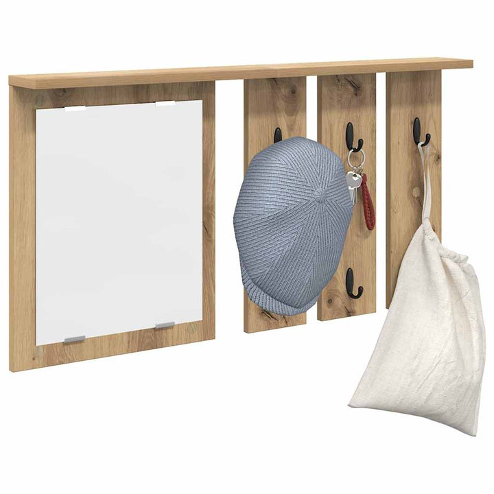 Vægmonteret Jakkeholder med hylde artisan eg 85 x 10 x 45 cm