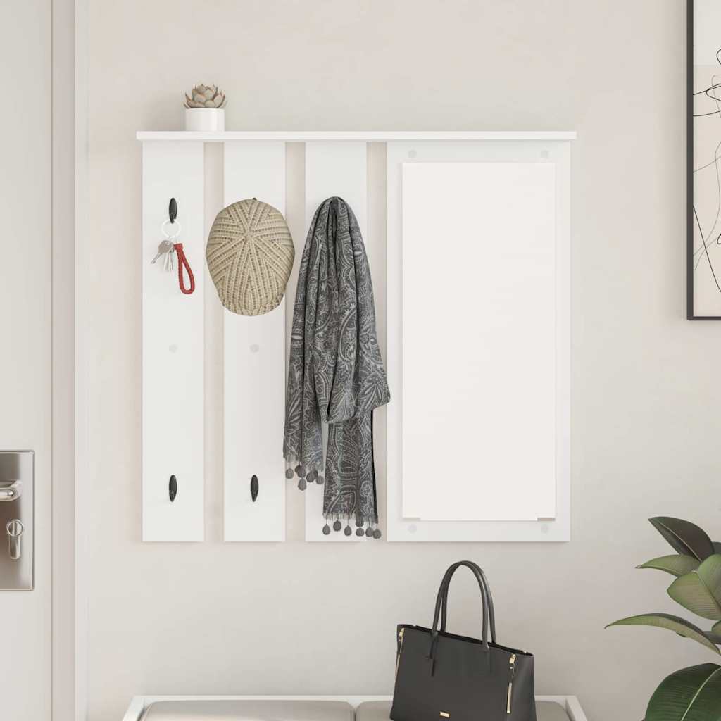 Vægmonteret Jakkeholder Vægmonteret Hvid 84 x 10 x 80 cm