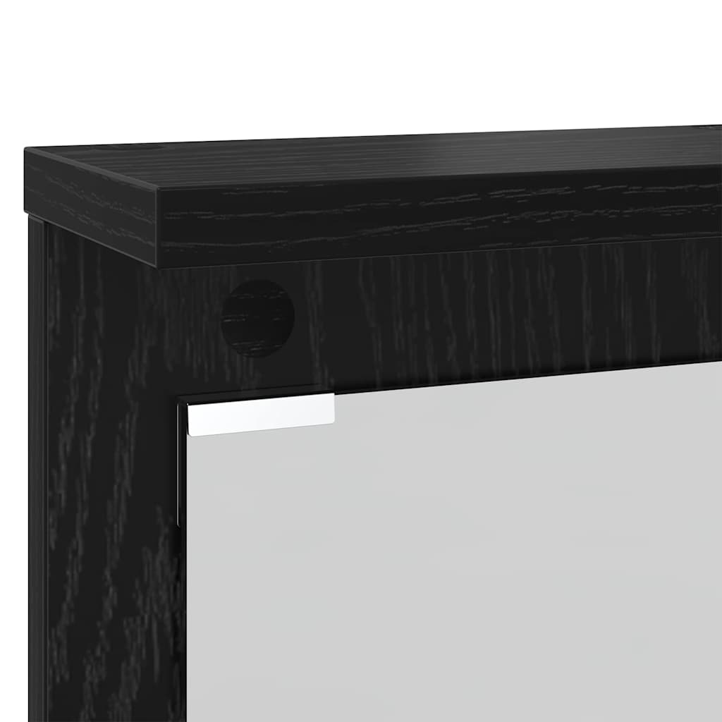 Vægmonteret Jakkeholder Vægmonteret Sort eg 84 x 10 x 80 cm