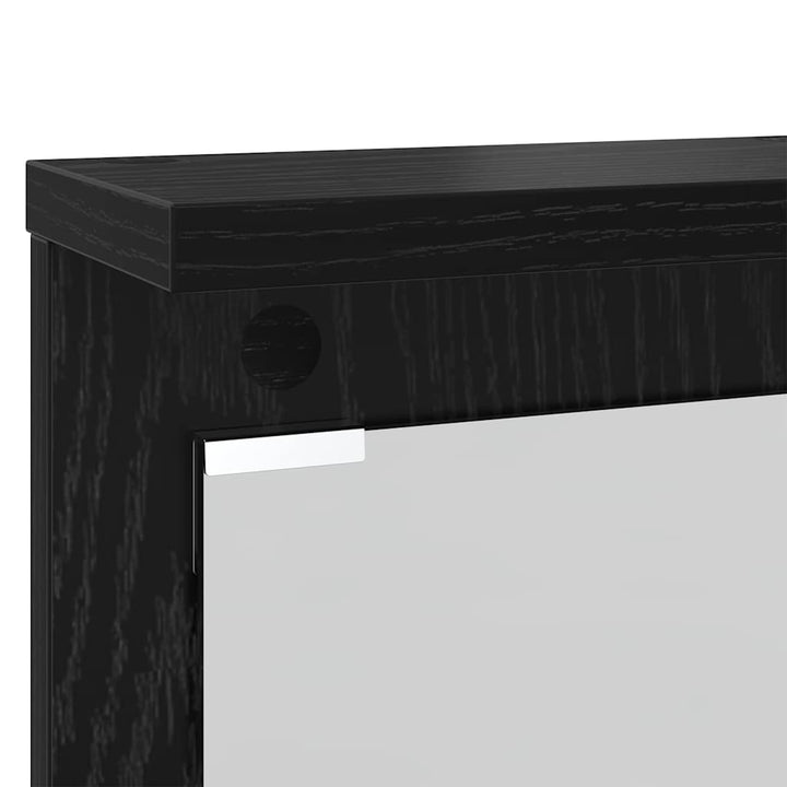 Vægmonteret Jakkeholder Vægmonteret Sort eg 84 x 10 x 80 cm