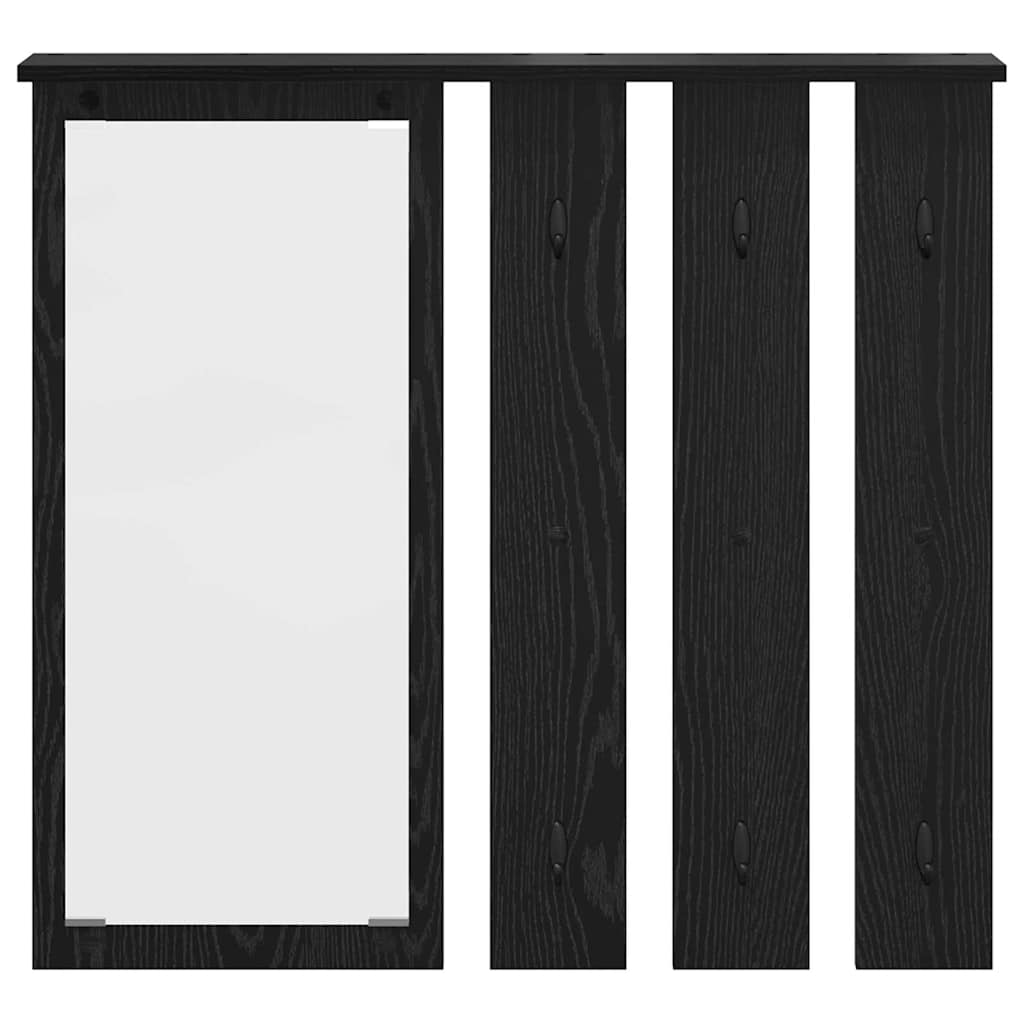 Vægmonteret Jakkeholder Vægmonteret Sort eg 84 x 10 x 80 cm