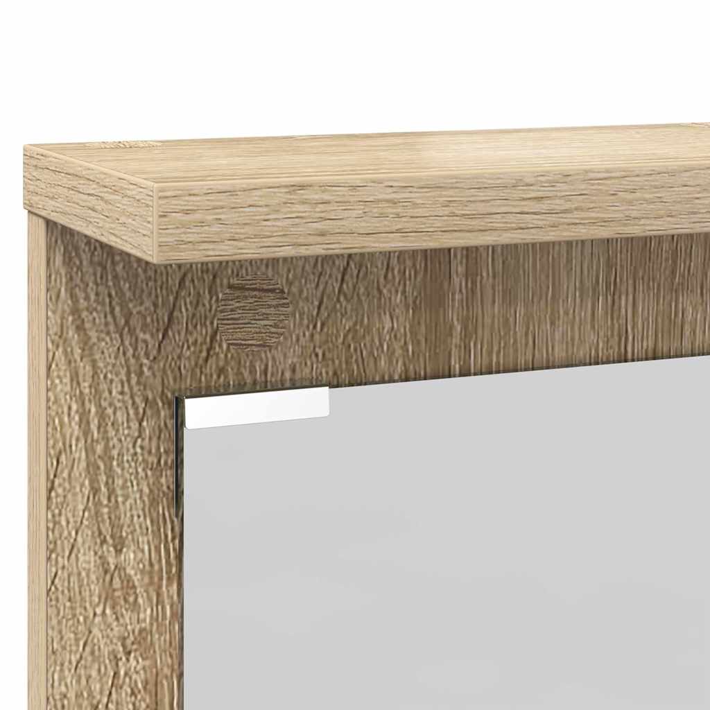Vægmonteret Jakkeholder med hylde Sonoma-eg 84 x 10 x 80 cm
