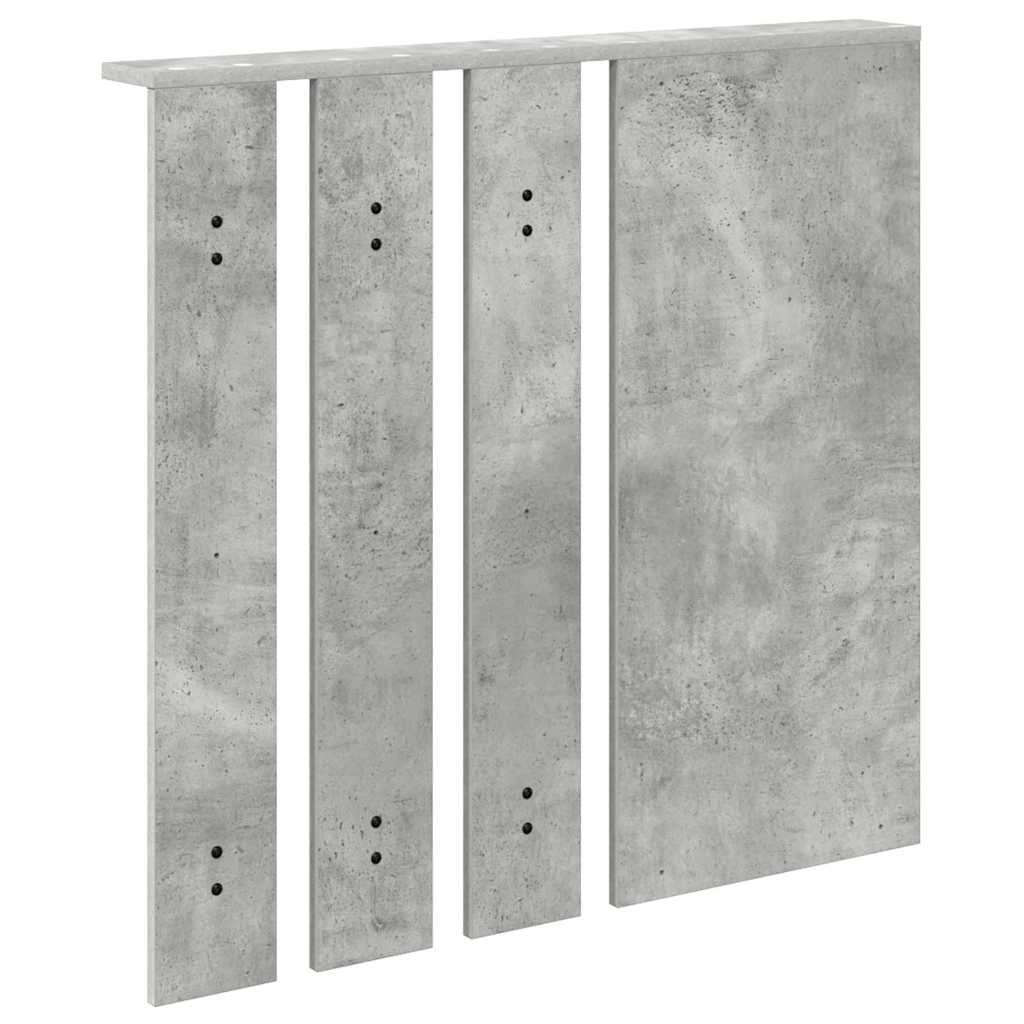 Vægmonteret Jakkeholder med hylde Betongrå 84 x 10 x 80 cm