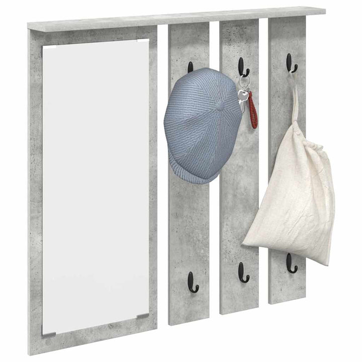 Vægmonteret Jakkeholder med hylde Betongrå 84 x 10 x 80 cm