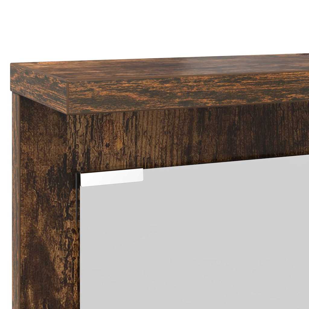 Vægmonteret Jakkeholder med hylde Røget eg 84 x 10 x 80 cm