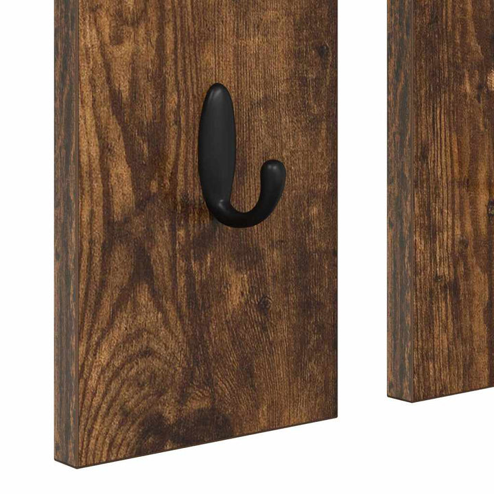 Vægmonteret Jakkeholder med hylde Røget eg 84 x 10 x 80 cm