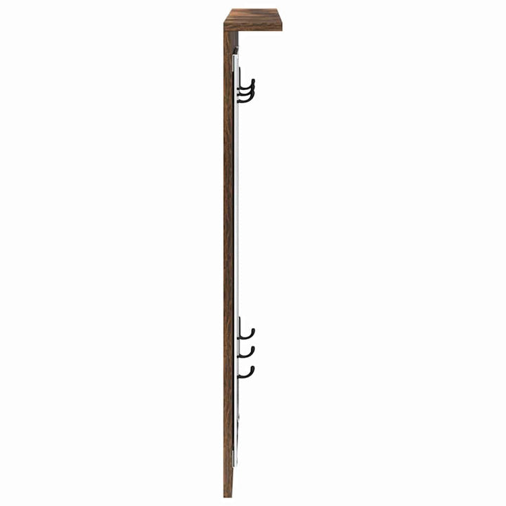 Vægmonteret Jakkeholder med hylde Røget eg 84 x 10 x 80 cm