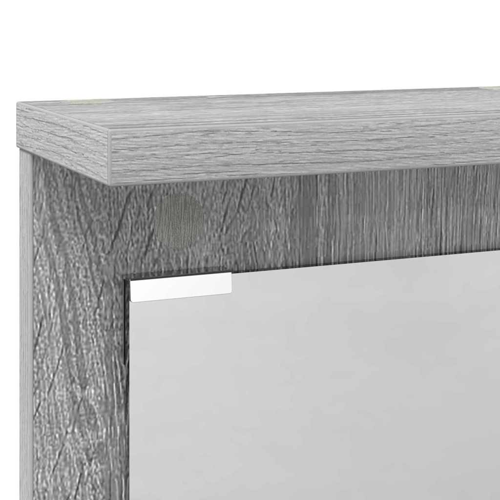 Vægmonteret Jakkeholder med hylde Grå sonoma-eg 84 x 10 x 80 cm