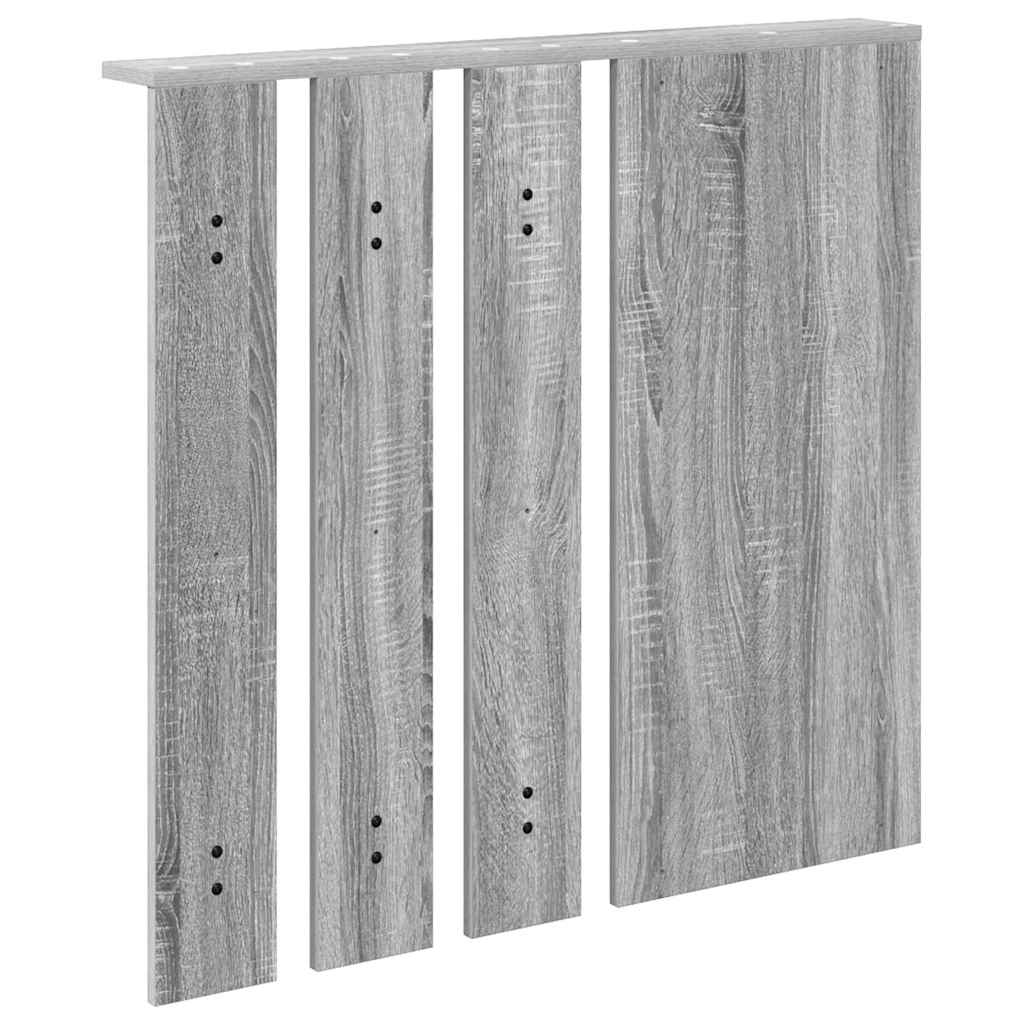 Vægmonteret Jakkeholder med hylde Grå sonoma-eg 84 x 10 x 80 cm