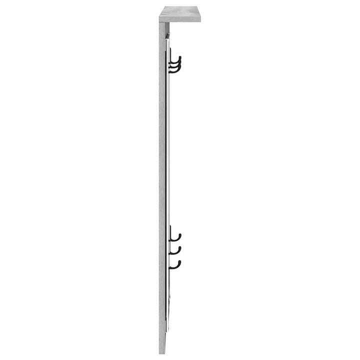 Vægmonteret Jakkeholder med hylde Grå sonoma-eg 84 x 10 x 80 cm