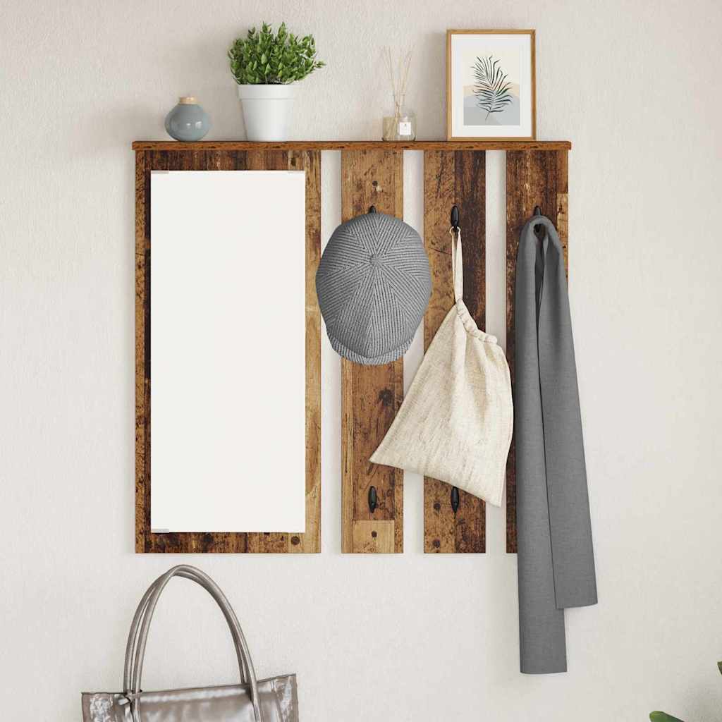 Vægmonteret Jakkeholder Vægmonteret Gammelt træ 84 x 10 x 80 cm