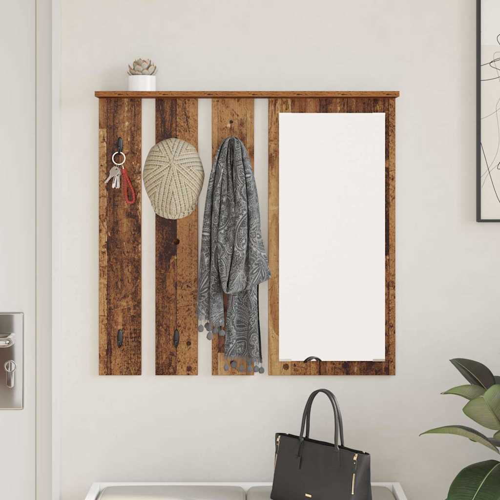 Vægmonteret Jakkeholder Vægmonteret Gammelt træ 84 x 10 x 80 cm