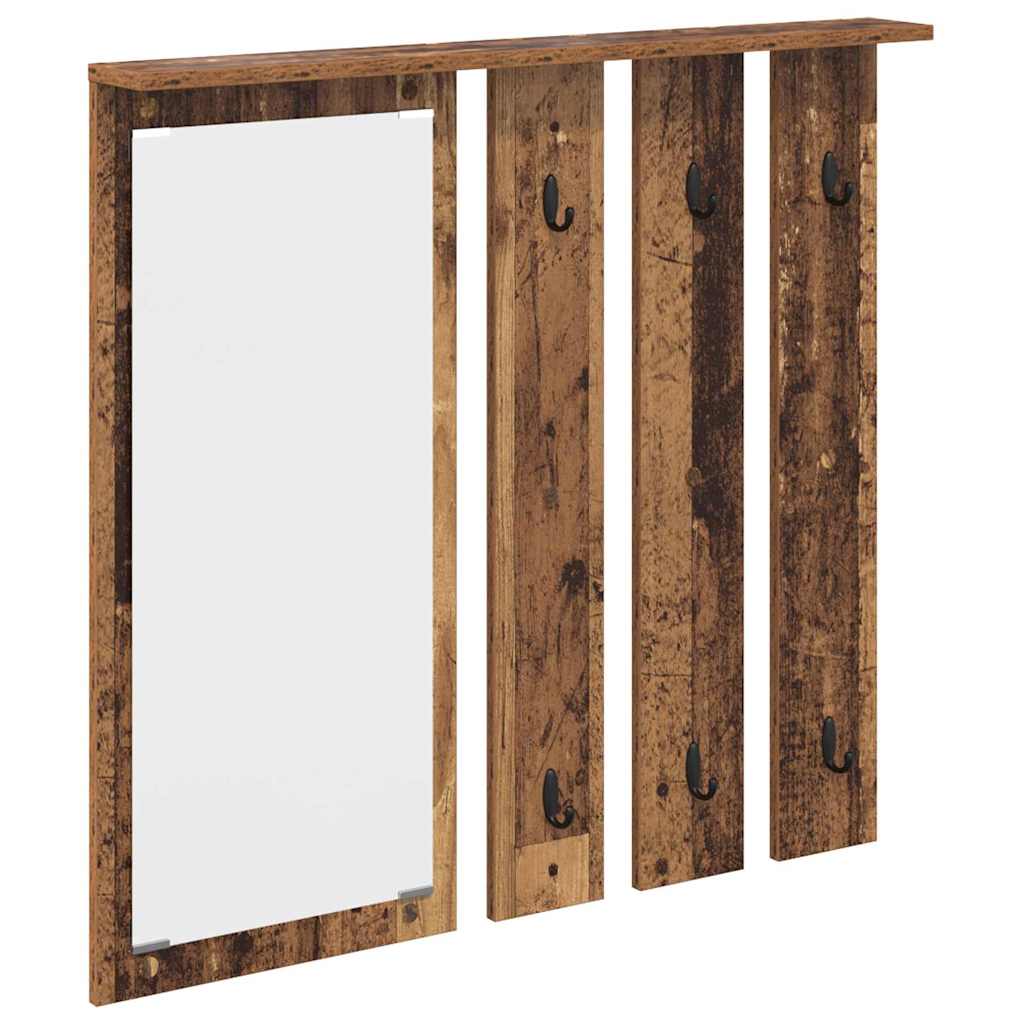Vægmonteret Jakkeholder Vægmonteret Gammelt træ 84 x 10 x 80 cm