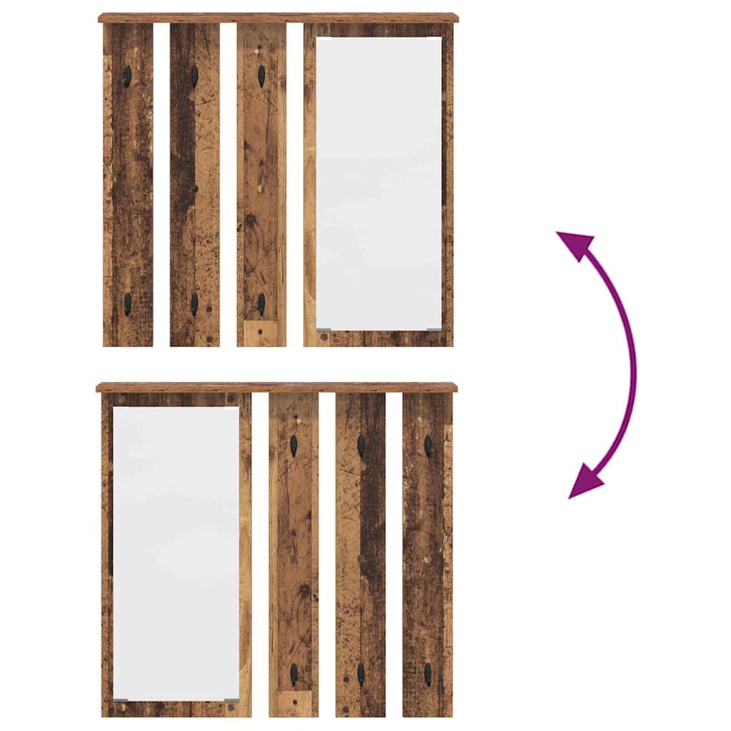 Vægmonteret Jakkeholder Vægmonteret Gammelt træ 84 x 10 x 80 cm