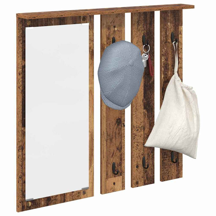 Vægmonteret Jakkeholder Vægmonteret Gammelt træ 84 x 10 x 80 cm