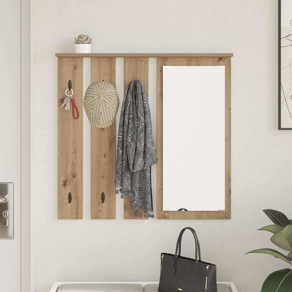 Vægmonteret Jakkeholder med hylde artisan eg 84 x 10 x 80 cm