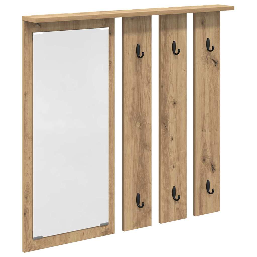 Vægmonteret Jakkeholder med hylde artisan eg 84 x 10 x 80 cm
