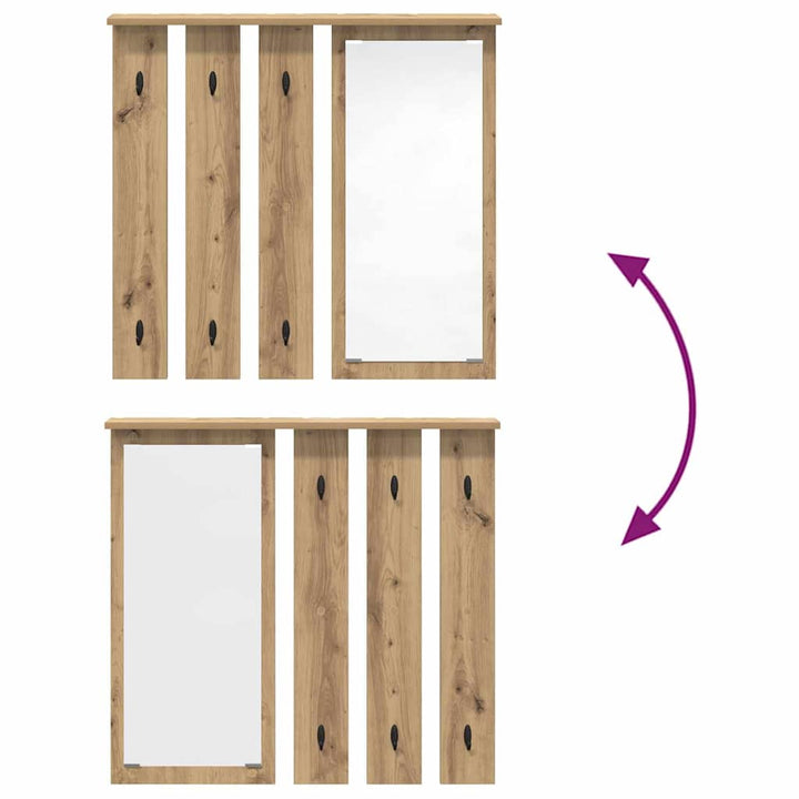 Vægmonteret Jakkeholder Vægmonteret artisan eg 84 x 10 x 80 cm
