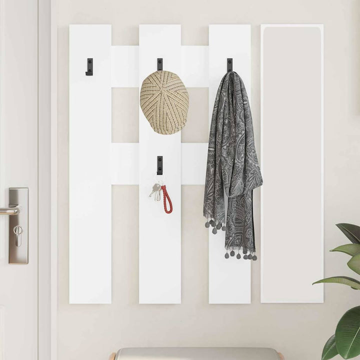 Vægmonteret Jakkeholder Hvid 65 x 3 x 100 cm Konstrueret træ