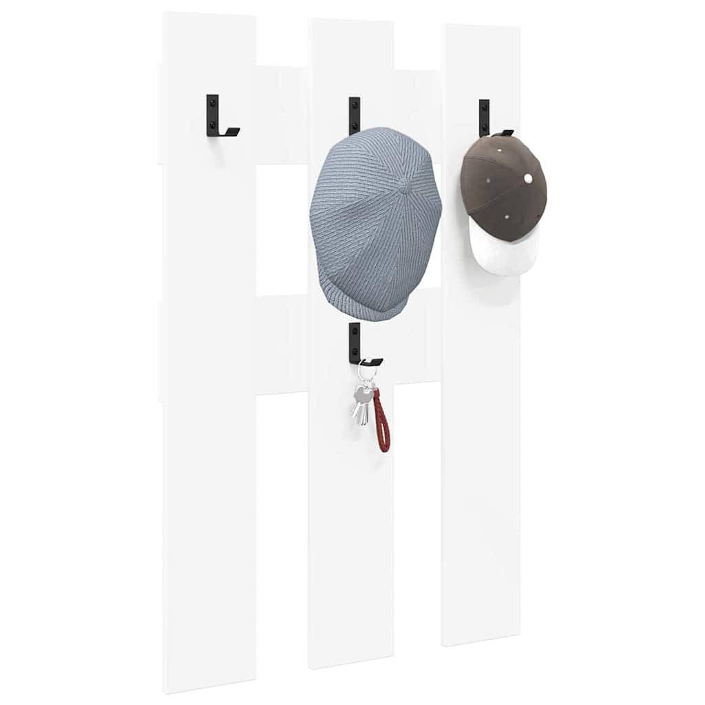 Vægmonteret Jakkeholder Hvid 65 x 3 x 100 cm Konstrueret træ