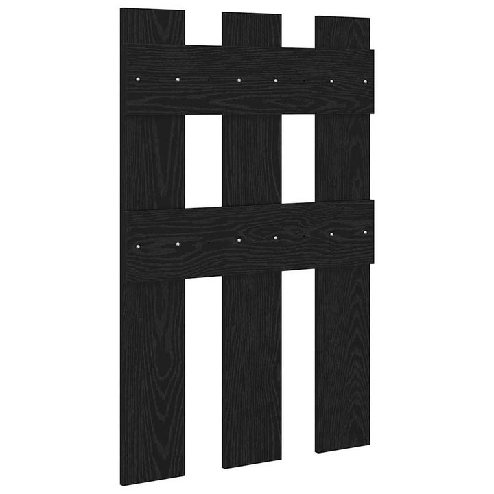 Vægmonteret Jakkeholder Sort eg 65 x 3 x 100 cm Konstrueret træ
