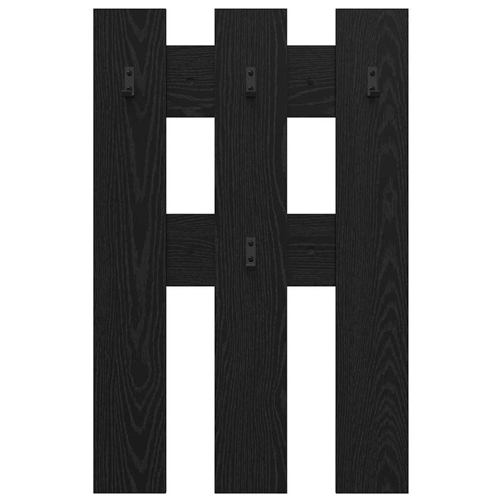Vægmonteret Jakkeholder Vægmonteret Sort eg 65 x 3 x 100 cm