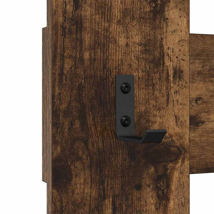 Vægmonteret Jakkeholder Vægmonteret Røget eg 65 x 3 x 100 cm