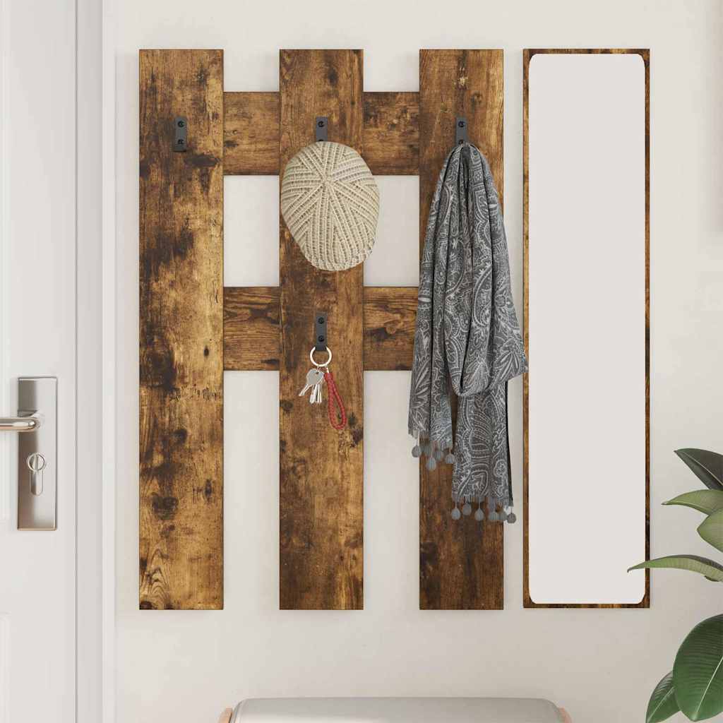 Vægmonteret Jakkeholder Vægmonteret Røget eg 65 x 3 x 100 cm