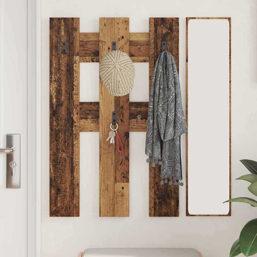 Vægmonteret Jakkeholder Vægmonteret Gammelt træ 65 x 3 x 100 cm