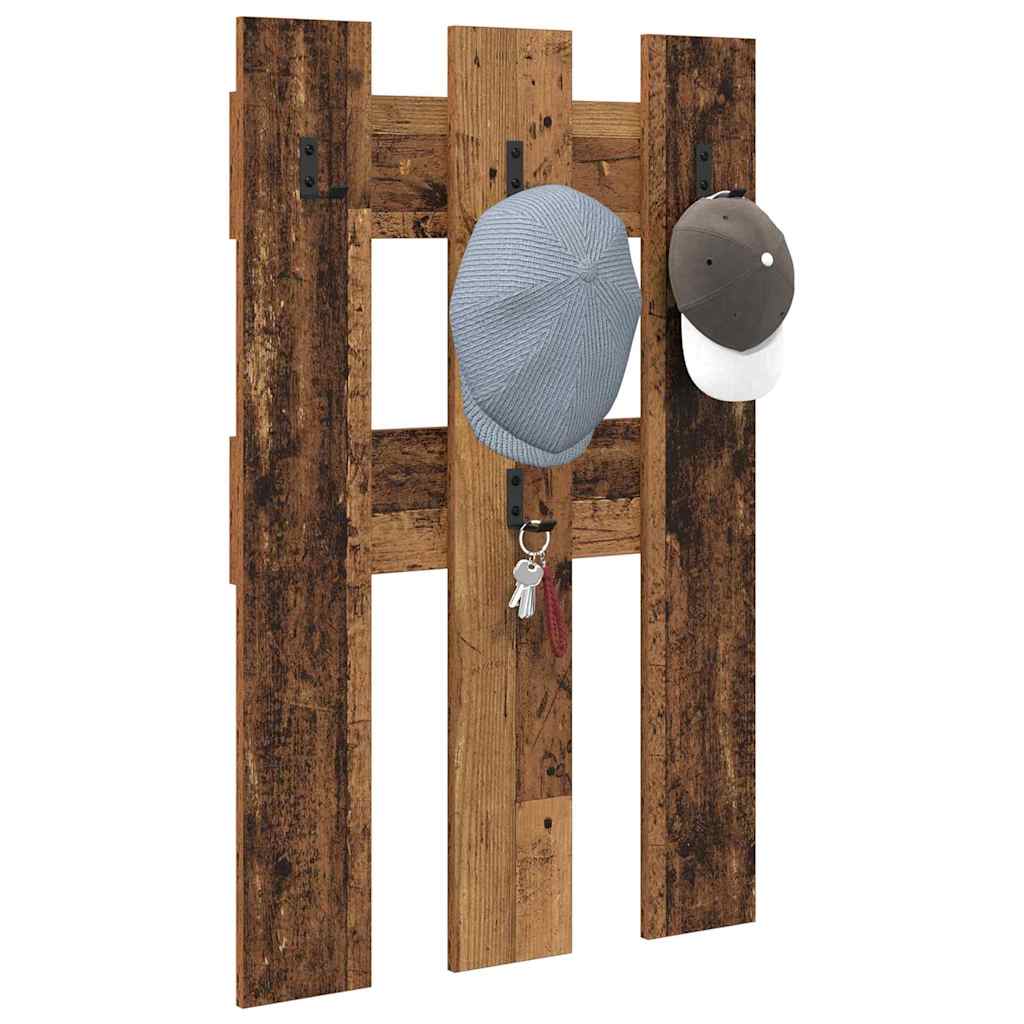Vægmonteret Jakkeholder Vægmonteret Gammelt træ 65 x 3 x 100 cm