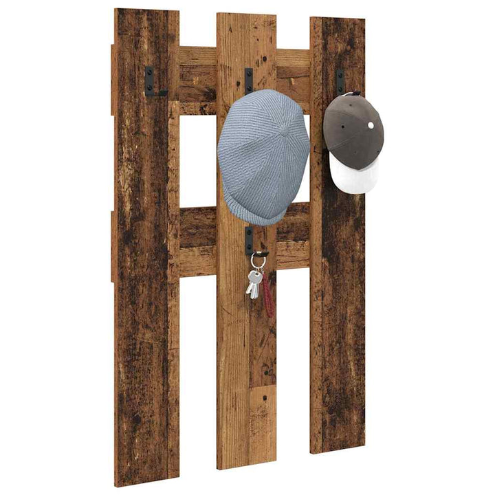 Vægmonteret Jakkeholder Vægmonteret Gammelt træ 65 x 3 x 100 cm