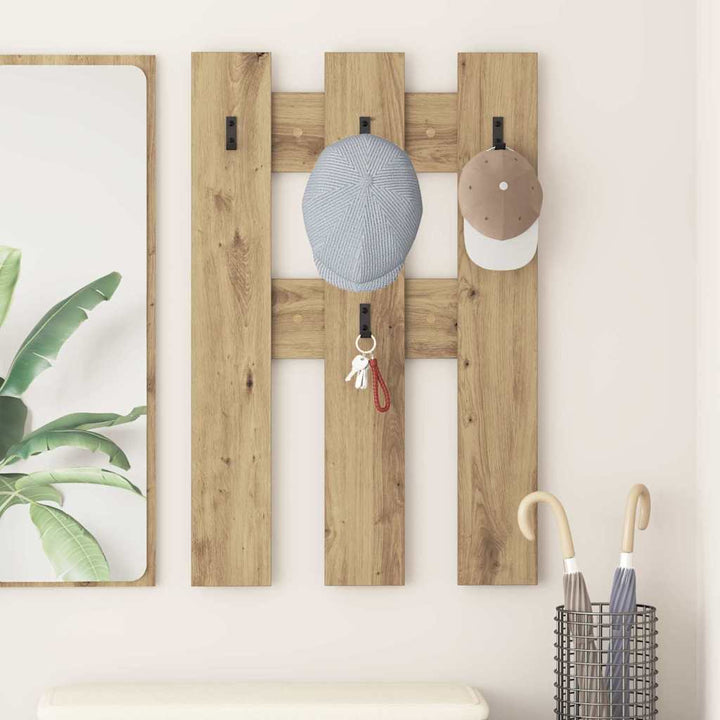 Vægmonteret Jakkeholder Artisan Egetræ 65 x 3 x 100 cm