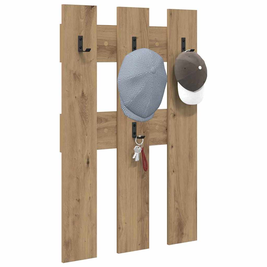 Vægmonteret Jakkeholder Artisan Egetræ 65 x 3 x 100 cm