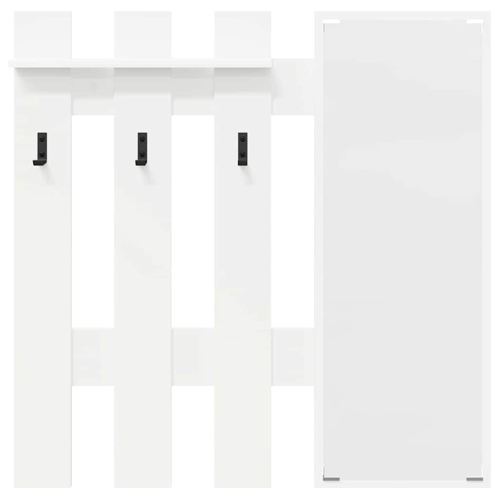 Vægmonteret Jakkeholder Vægmonteret Hvid 100 x 10 x 100 cm