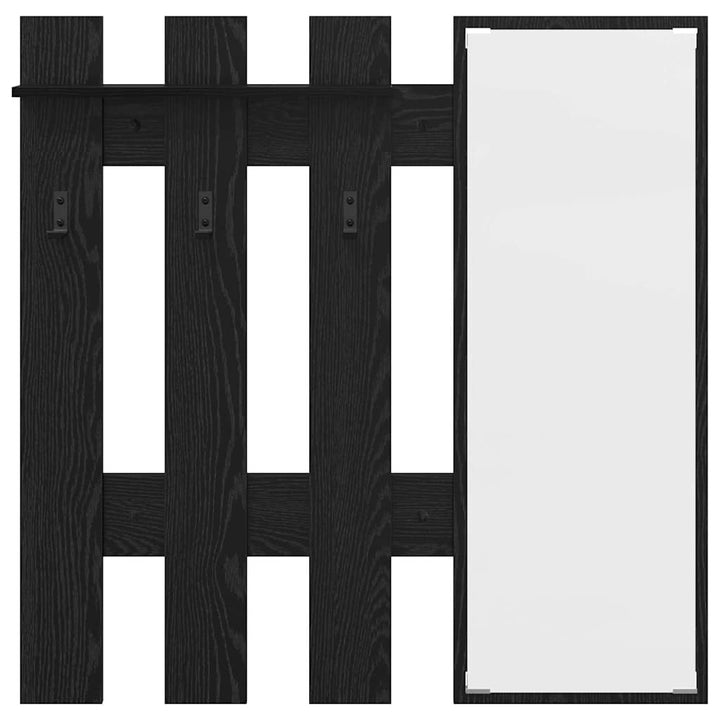 Vægmonteret Jakkeholder Vægmonteret Sort eg 100 x 10 x 100 cm