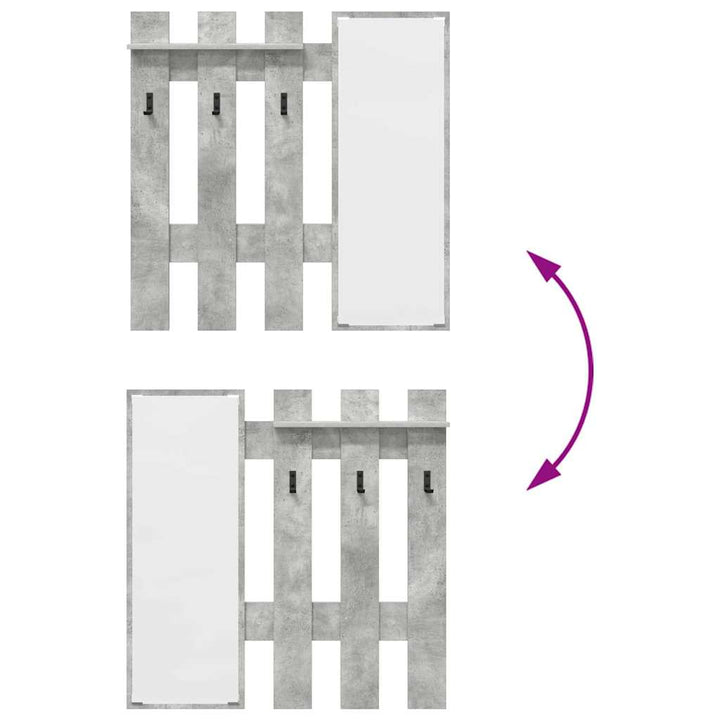 Vægmonteret Jakkeholder Vægmonteret Beton Grå 100 x 10 x 100 cm