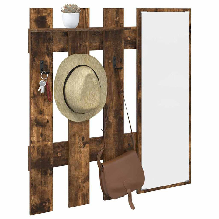 Vægmonteret Jakkeholder Vægmonteret Røget eg 100 x 10 x 100 cm