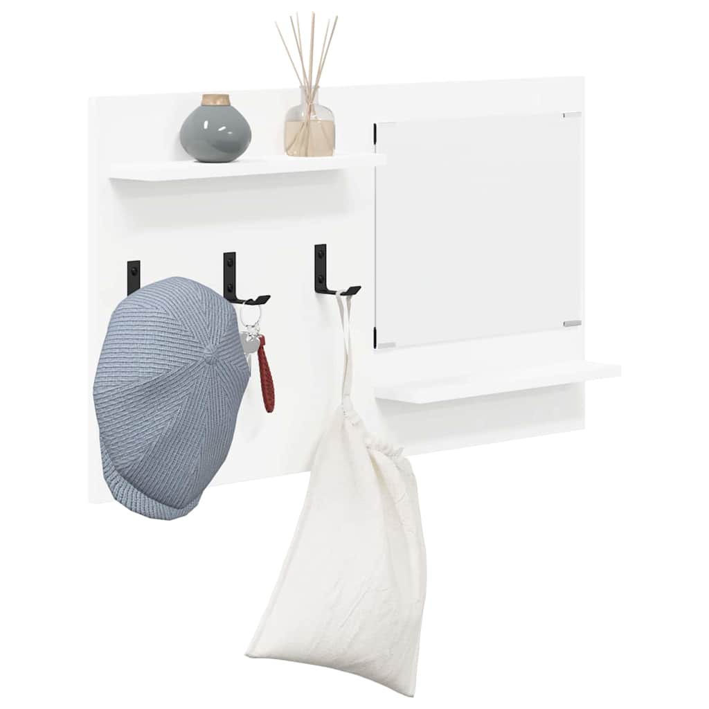 Vægmonteret Jakkeholder Hvid 90 x 10 x 50 cm Konstrueret træ